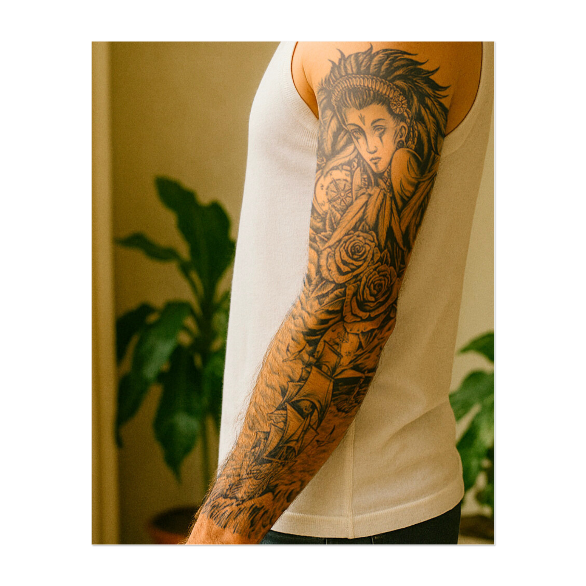 Questa pochette raffigura una donna serena circondata da rose e una nave che naviga sulle onde. Simboleggia l'amore, l'avventura e il profondo legame tra il mare e il cuore, unendo eleganza e senso del viaggio.