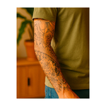 Questa pochette raffigura mani in preghiera che tengono un rosario, circondate da rose dai colori vivaci e motivi tribali. Simboleggia devozione, pace e forza spirituale, unendo fede e bellezza naturale.